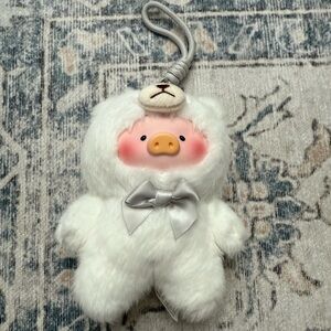 Auth lulu Pig Keychain